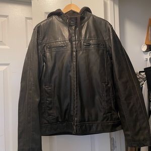 Sonoma Men’s Faux Leather Hoodie combo